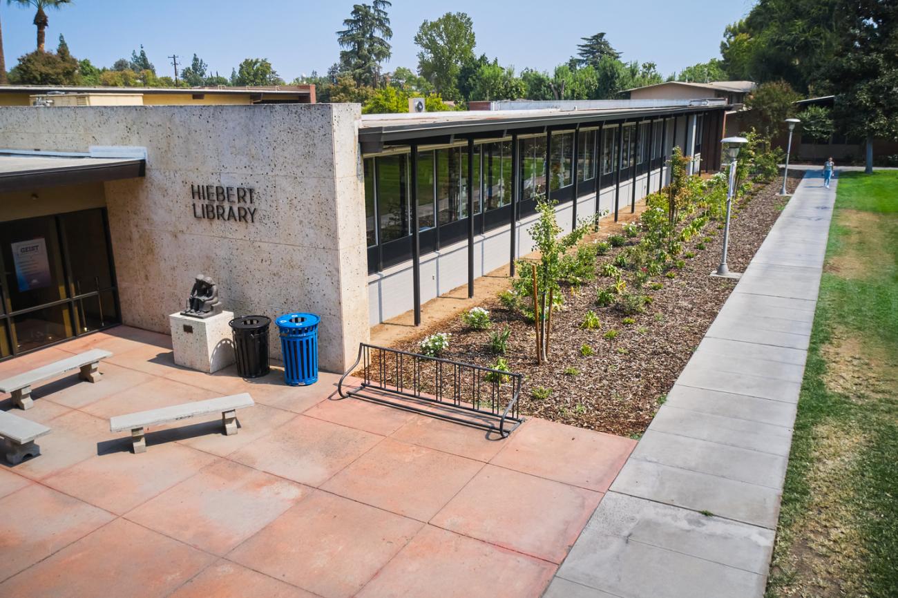 Exterior view of Hiebert Library