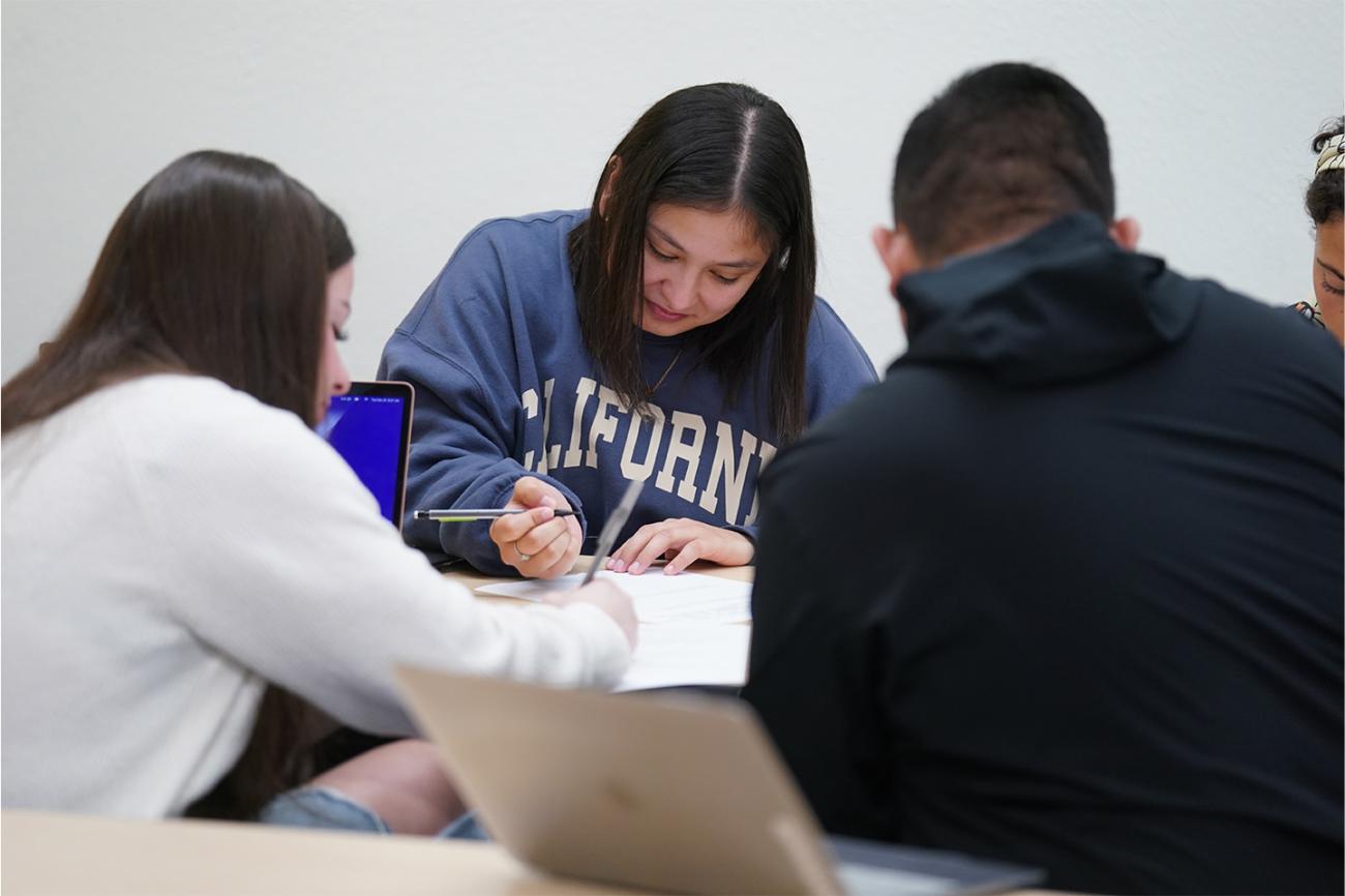 Photo of students working in a classroom