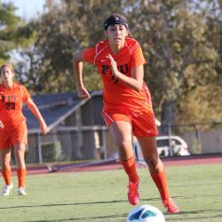 Soccer player pursuing the ball